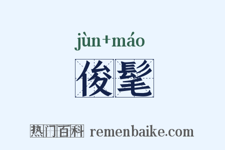 俊髦是什么意思的图片
